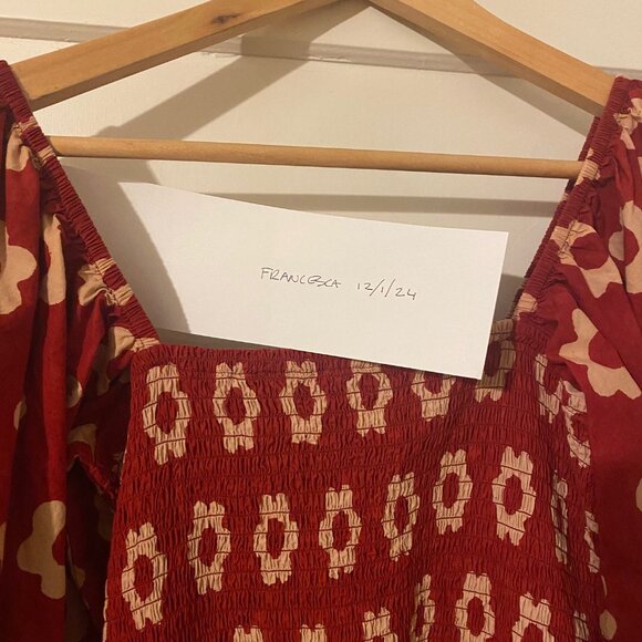 The Katrina Dress in Crimson Daisy Size M - Picture 5 of 5